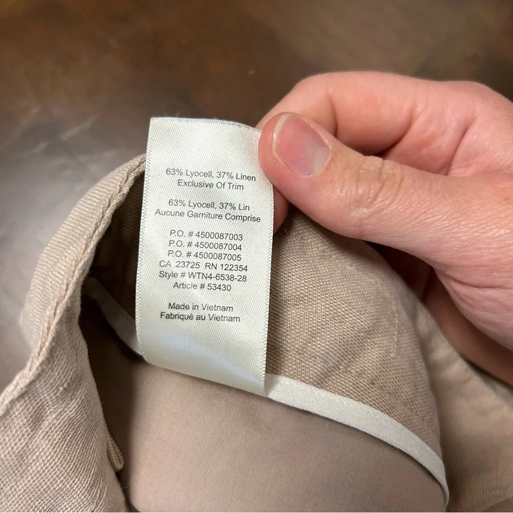 ARITZIA WILFRED Allegra Linen Blend Short in Tan Size 0 - Picture 11 of 16